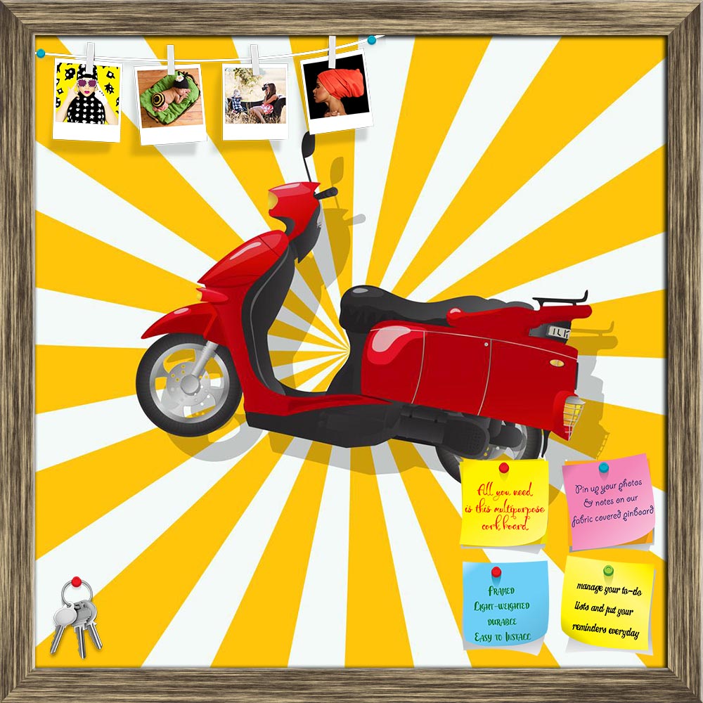 ArtzFolio Retro Shiny Red Scooter Printed Bulletin Board Notice Pin Board Soft Board | Framed-Bulletin Boards Framed-AZSAO15974123BLB_FR_L-Image Code 5001684 Vishnu Image Folio Pvt Ltd, IC 5001684, ArtzFolio, Bulletin Boards Framed, Automobiles, Kids, Pop Art, Digital Art, retro, shiny, red, scooter, printed, bulletin, board, notice, pin, soft, framed, art, drawing, shadow, over, stripped, background, pin up board, push pin board, extra large cork board, big pin board, notice board, small bulletin board, co