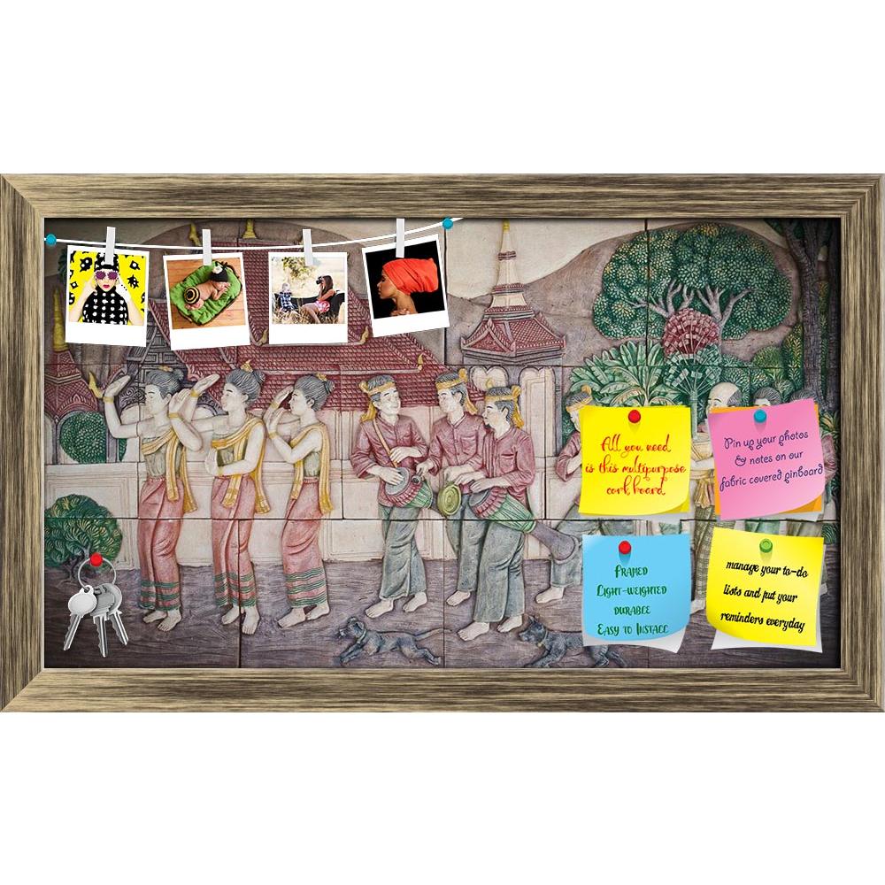 ArtzFolio Thai Stucco On The Temple Wall Thailand D1 Printed Bulletin Board Notice Pin Board Soft Board | Framed-Bulletin Boards Framed-AZSAO16032960BLB_FR_L-Image Code 5001690 Vishnu Image Folio Pvt Ltd, IC 5001690, ArtzFolio, Bulletin Boards Framed, Historical, Places, Vintage, Photography, thai, stucco, on, the, temple, wall, thailand, d1, printed, bulletin, board, notice, pin, soft, framed, native, culture, pin up board, push pin board, extra large cork board, big pin board, notice board, small bulletin