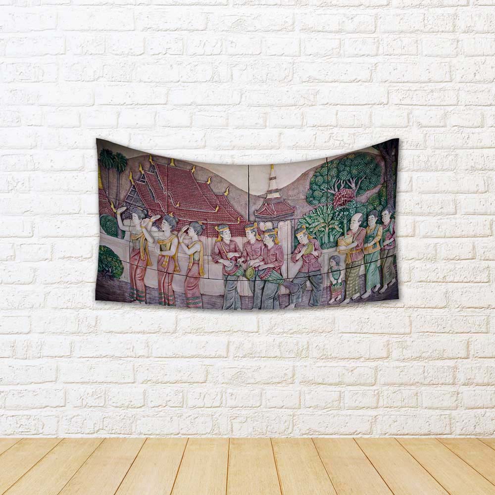 ArtzFolio Thai Stucco On The Temple Wall Thailand D1 Fabric Tapestry Wall Hanging-Tapestries-AZART16032960TAP_L-Image Code 5001690 Vishnu Image Folio Pvt Ltd, IC 5001690, ArtzFolio, Tapestries, Historical, Places, Vintage, Photography, thai, stucco, on, the, temple, wall, thailand, d1, fabric, tapestry, hanging, native, culture, room tapestry, hanging tapestry, huge tapestry, amazonbasics, tapestry cloth, fabric wall hanging, unique tapestries, wall tapestry, small tapestry, tapestry wall decor, cheap tapes
