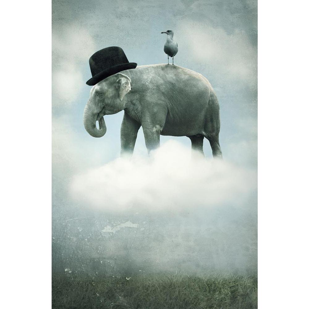 ArtzFolio Elephant With A Hat & A Gull Unframed Paper Poster-Paper Posters Unframed-AZART16135054POS_UN_L-Image Code 5001711 Vishnu Image Folio Pvt Ltd, IC 5001711, ArtzFolio, Paper Posters Unframed, Animals, Conceptual, Kids, Digital Art, elephant, with, a, hat, gull, unframed, paper, poster, wall, large, size, for, living, room, home, decoration, big, framed, decor, posters, pitaara, box, modern, art, frame, bedroom, amazonbasics, door, drawing, small, decorative, office, reception, multiple, friends, ima