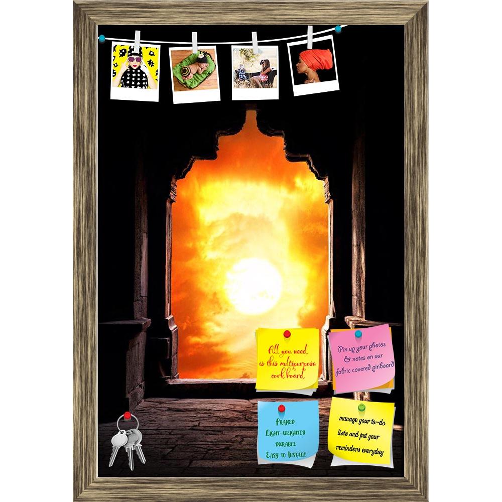 ArtzFolio Orange Sunset View From Temple Printed Bulletin Board Notice Pin Board Soft Board | Framed-Bulletin Boards Framed-AZSAO16195983BLB_FR_L-Image Code 5001725 Vishnu Image Folio Pvt Ltd, IC 5001725, ArtzFolio, Bulletin Boards Framed, Places, Traditional, Photography, orange, sunset, view, from, temple, printed, bulletin, board, notice, pin, soft, framed, indian, arch, silhouette, old, dramatic, sky, background, free, space, text, pin up board, push pin board, extra large cork board, big pin board, not