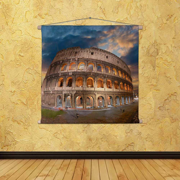 ArtzFolio Autumn Sunset In Rome Italy Fabric Painting Tapestry Scroll Art Hanging-Scroll Art-AZART16240758TAP_L-Image Code 5001730 Vishnu Image Folio Pvt Ltd, IC 5001730, ArtzFolio, Scroll Art, Places, Photography, autumn, sunset, in, rome, italy, canvas, fabric, painting, tapestry, scroll, art, hanging, wonderful, view, colosseum, all, its, magnificience, tapestries, room tapestry, hanging tapestry, huge tapestry, amazonbasics, tapestry cloth, fabric wall hanging, unique tapestries, wall tapestry, small ta