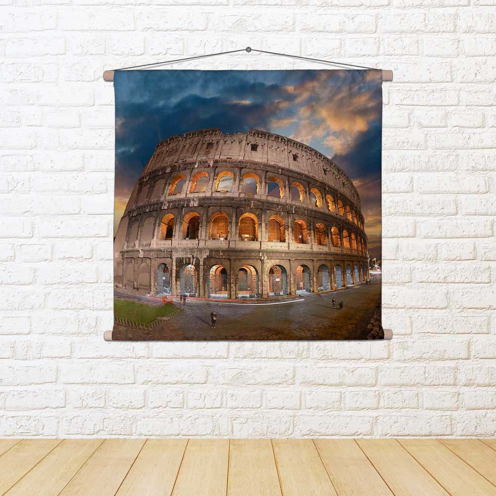 ArtzFolio Autumn Sunset In Rome Italy Fabric Painting Tapestry Scroll Art Hanging-Scroll Art-AZART16240758TAP_L-Image Code 5001730 Vishnu Image Folio Pvt Ltd, IC 5001730, ArtzFolio, Scroll Art, Places, Photography, autumn, sunset, in, rome, italy, fabric, painting, tapestry, scroll, art, hanging, wonderful, view, colosseum, all, its, magnificience, tapestries, room tapestry, hanging tapestry, huge tapestry, amazonbasics, tapestry cloth, fabric wall hanging, unique tapestries, wall tapestry, small tapestry, 