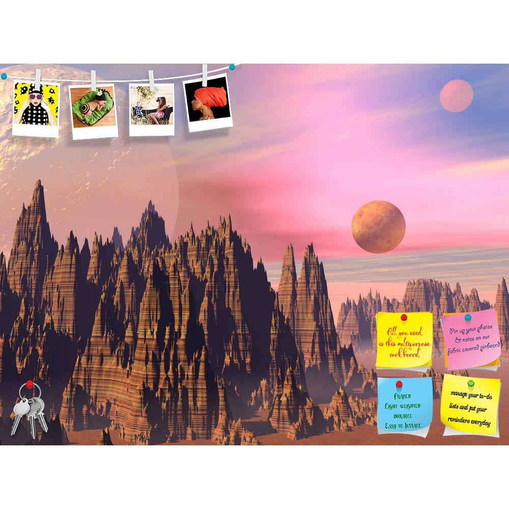 ArtzFolio Landscape With Rocky Mountains & Planets Printed Bulletin Board Notice Pin Board Soft Board | Frameless-Bulletin Boards Frameless-AZSAO16250630BLB_FL_L-Image Code 5001734 Vishnu Image Folio Pvt Ltd, IC 5001734, ArtzFolio, Bulletin Boards Frameless, Fantasy, Places, Digital Art, landscape, with, rocky, mountains, planets, printed, bulletin, board, notice, pin, soft, frameless, high, sharp, pin up board, push pin board, extra large cork board, big pin board, notice board, small bulletin board, cork 