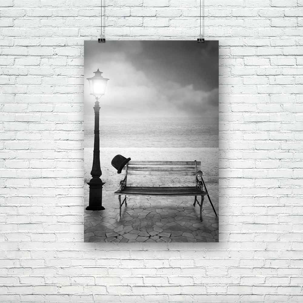 Vintage Artistic Imagine At The Sea Unframed Paper Poster-Paper Posters Unframed-POS_UN-IC 5001739 IC 5001739, Ancient, Architecture, Art and Paintings, Black, Black and White, Collages, Conceptual, Fashion, Historical, Landscapes, Medieval, Memories, Retro, Scenic, Vintage, White, artistic, imagine, at, the, sea, unframed, paper, poster, art, street, lamp, night, accessory, architectural, background, beautiful, bench, collage, concept, cover, creation, creativity, cylinder, dark, elegance, elegant, exterio