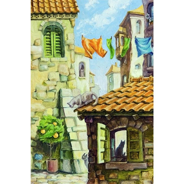 Cats In The Old Mediterranean City Unframed Paper Poster-Paper Posters Unframed-POS_UN-IC 5001742 IC 5001742, Ancient, Animals, Architecture, Arrows, Art and Paintings, Automobiles, Cities, City Views, Culture, Ethnic, Fantasy, Historical, Illustrations, Marble and Stone, Medieval, Paintings, Pets, Places, Retro, Traditional, Transportation, Travel, Tribal, Urban, Vehicles, Vintage, World Culture, cats, in, the, old, mediterranean, city, unframed, paper, wall, poster, oil, painting, illustration, art, build