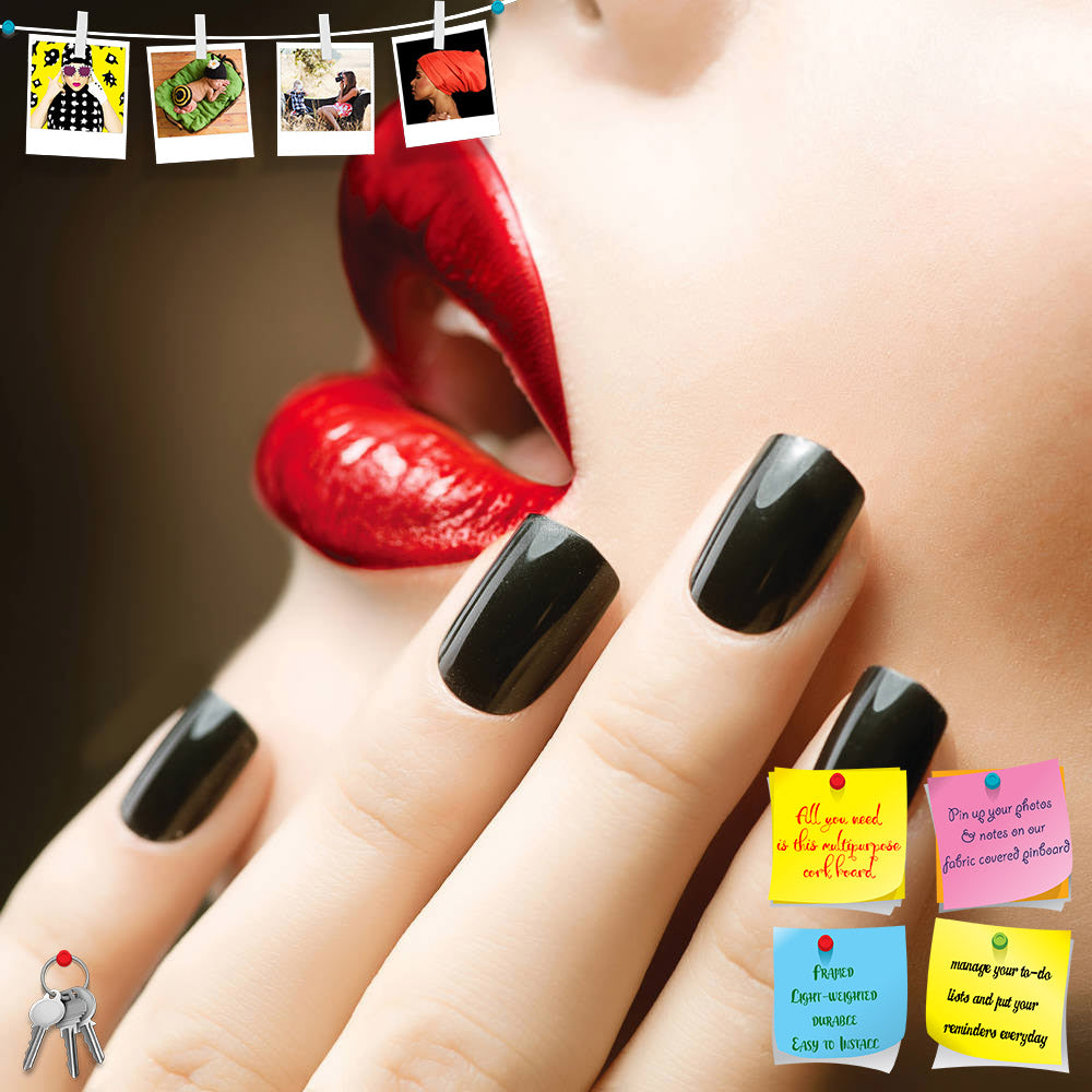 ArtzFolio Makeup & Manicure Printed Bulletin Board Notice Pin Board Soft Board | Frameless-Bulletin Boards Frameless-AZSAO16313842BLB_FL_L-Image Code 5001745 Vishnu Image Folio Pvt Ltd, IC 5001745, ArtzFolio, Bulletin Boards Frameless, Adult, Fashion, Photography, makeup, manicure, printed, bulletin, board, notice, pin, soft, frameless, black, nails, red, lips, pin up board, push pin board, extra large cork board, big pin board, notice board, small bulletin board, cork board, wall notice board, giant cork b