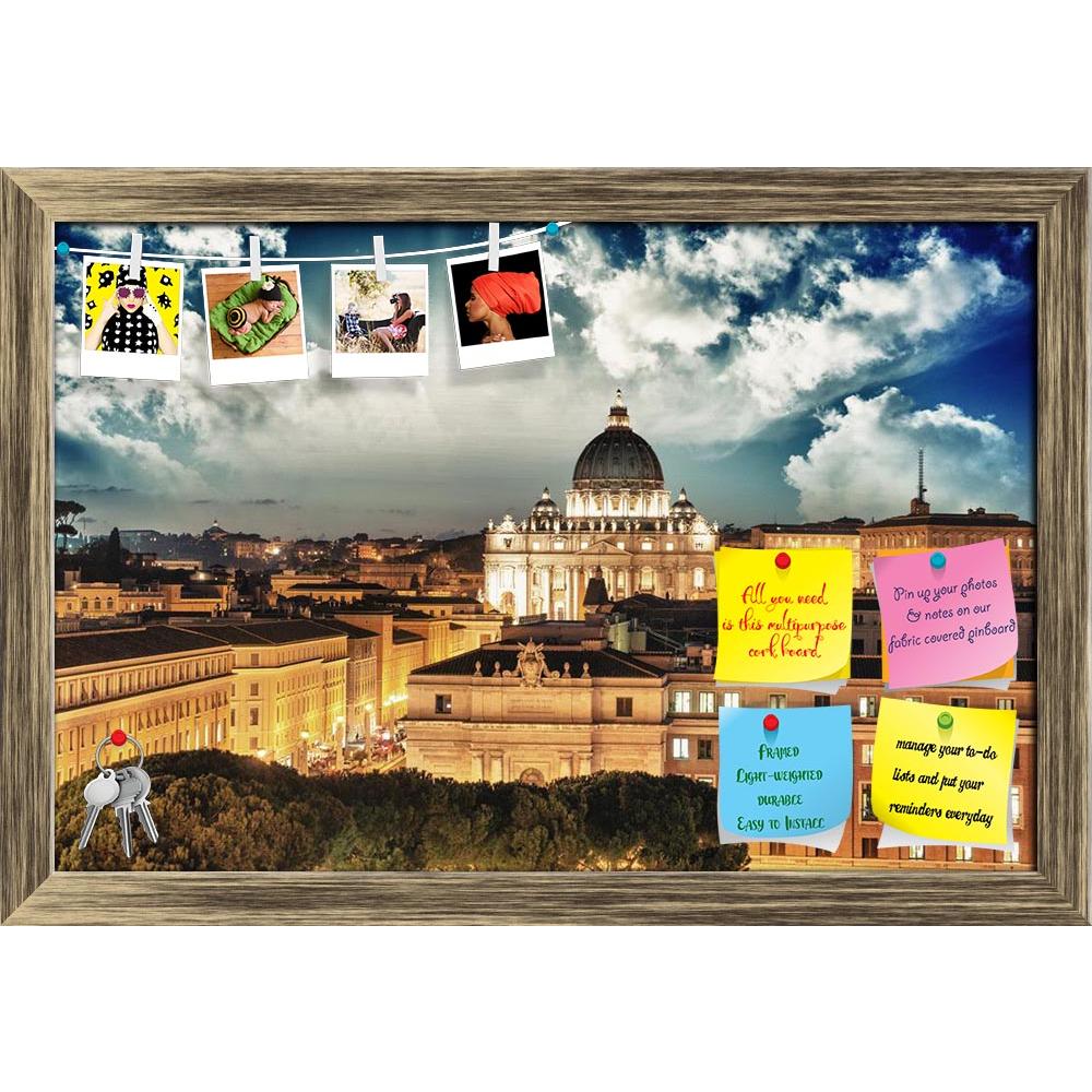 ArtzFolio Rome Buildings With Vatican St Peter Dome, Italy Printed Bulletin Board Notice Pin Board Soft Board | Framed-Bulletin Boards Framed-AZSAO16327738BLB_FR_L-Image Code 5001748 Vishnu Image Folio Pvt Ltd, IC 5001748, ArtzFolio, Bulletin Boards Framed, Places, Photography, rome, buildings, with, vatican, st, peter, dome, italy, printed, bulletin, board, notice, pin, soft, framed, background, sunset, view, ancient, architecture, art, basilica, beauty, blue, building, cathedral, catholic, catholicism, ch