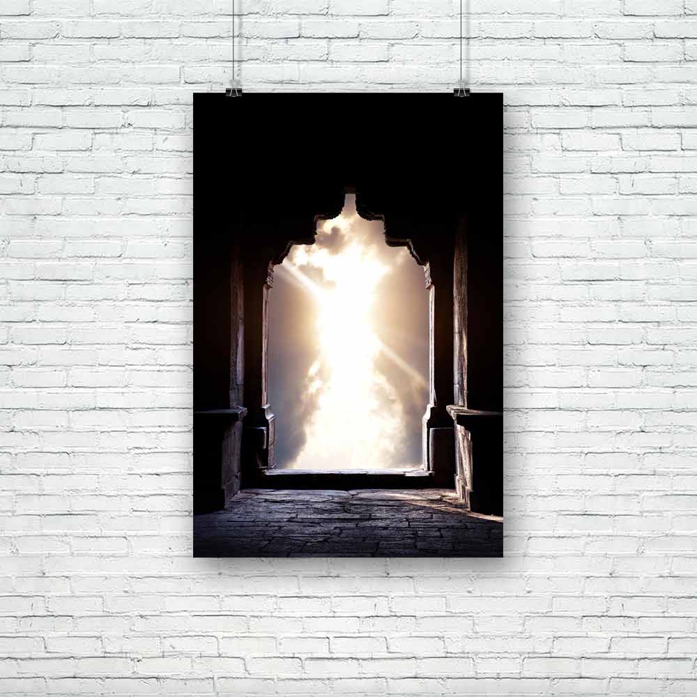 Sunset at the Temple Unframed Paper Poster-Paper Posters Unframed-POS_UN-IC 5001751 IC 5001751, Allah, Ancient, Arabic, Architecture, Asian, Automobiles, Black, Black and White, Calligraphy, Culture, Ethnic, Hinduism, Historical, Indian, Islam, Landmarks, Marble and Stone, Medieval, Nature, Places, Religion, Religious, Scenic, Space, Spiritual, Sunsets, Text, Traditional, Transportation, Travel, Tribal, Vehicles, Vintage, World Culture, sunset, at, the, temple, unframed, paper, poster, mystic, castle, arch,