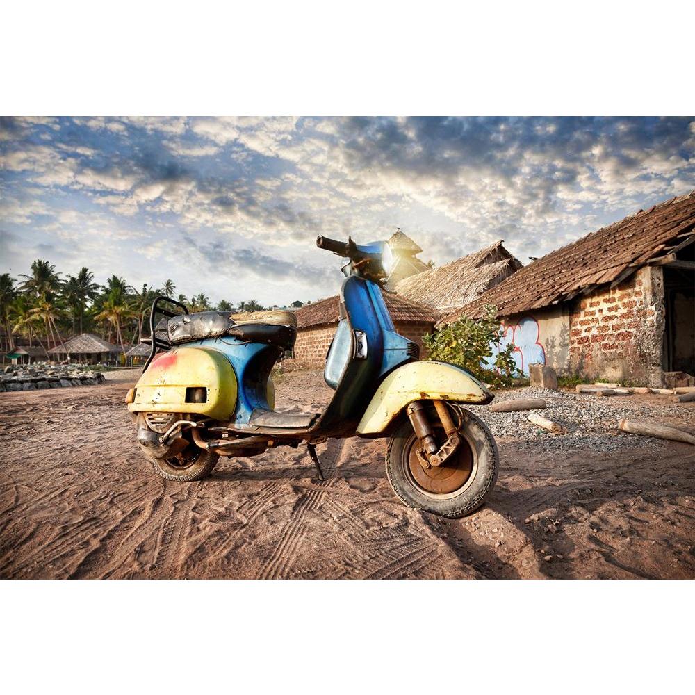 ArtzFolio Old Retro Scooter On The Sandy Beach Unframed Paper Poster-Paper Posters Unframed-AZART16335082POS_UN_L-Image Code 5001752 Vishnu Image Folio Pvt Ltd, IC 5001752, ArtzFolio, Paper Posters Unframed, Places, Photography, old, retro, scooter, on, the, sandy, beach, unframed, paper, poster, wall, large, size, for, living, room, home, decoration, big, framed, decor, posters, pitaara, box, modern, art, with, frame, bedroom, amazonbasics, door, drawing, small, decorative, office, reception, multiple, fri