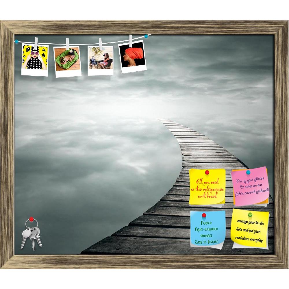 ArtzFolio Poetic Background With A Wooden Footbridge Printed Bulletin Board Notice Pin Board Soft Board | Framed-Bulletin Boards Framed-AZSAO16455772BLB_FR_L-Image Code 5001768 Vishnu Image Folio Pvt Ltd, IC 5001768, ArtzFolio, Bulletin Boards Framed, Conceptual, Digital Art, poetic, background, with, a, wooden, footbridge, printed, bulletin, board, notice, pin, soft, framed, beautiful, infinity, sky, pin up board, push pin board, extra large cork board, big pin board, notice board, small bulletin board, co