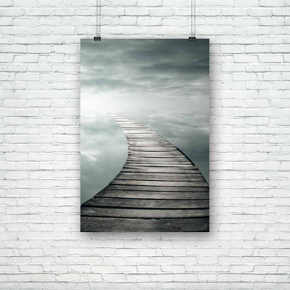 Wooden Footbridge Unframed Paper Poster-Paper Posters Unframed-POS_UN-IC 5001768 IC 5001768, Art and Paintings, Collages, Conceptual, Fantasy, Realism, Surrealism, wooden, footbridge, unframed, paper, poster, art, artistic, background, beautiful, bridge, cloud, collage, composition, concept, curve, infinity, invention, inventive, light, nobody, poetic, shape, sky, surreal, surrealistic, unique, uniqueness, walking, artzfolio, posters, wall posters, posters for room, posters for room decoration, office poste
