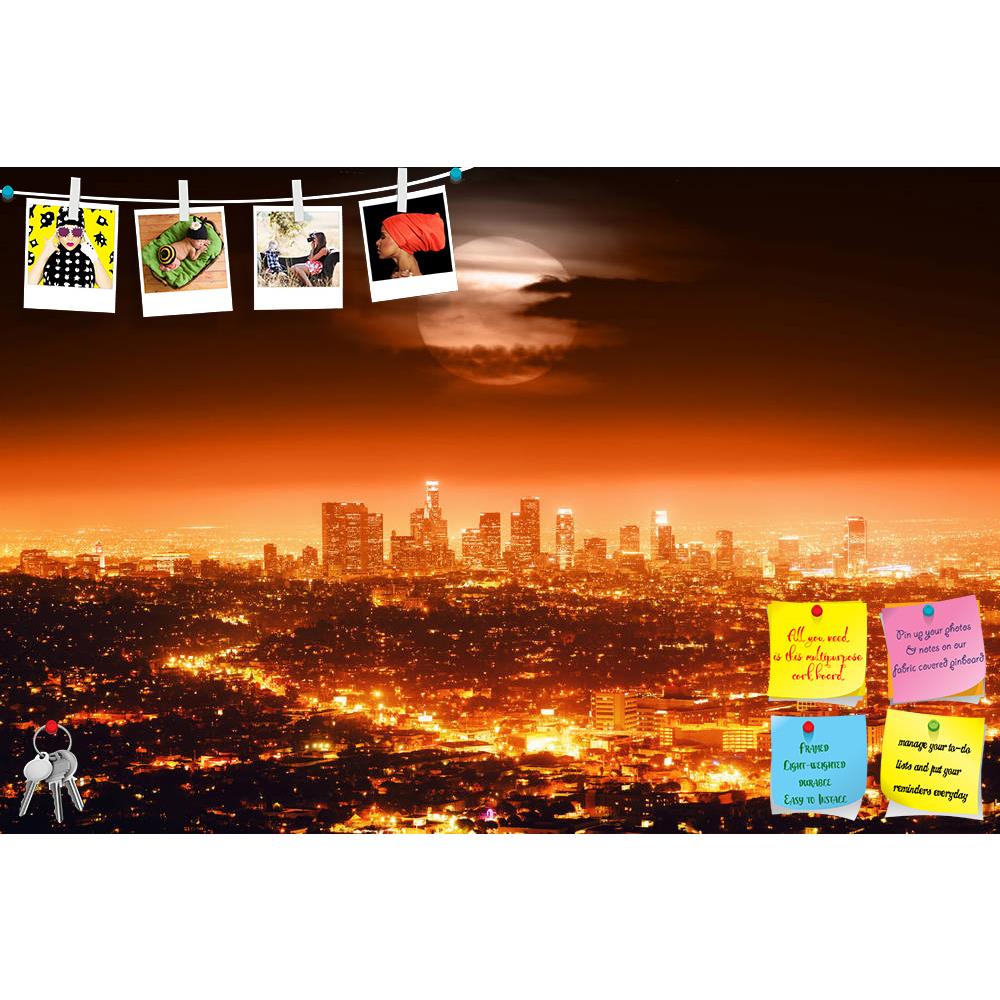 ArtzFolio Full Moon Over Los Angeles Skyline At Night, USA Printed Bulletin Board Notice Pin Board Soft Board | Frameless-Bulletin Boards Frameless-AZSAO16460572BLB_FL_L-Image Code 5001769 Vishnu Image Folio Pvt Ltd, IC 5001769, ArtzFolio, Bulletin Boards Frameless, Places, Photography, full, moon, over, los, angeles, skyline, at, night, usa, printed, bulletin, board, notice, pin, soft, frameless, dramatic, city, red, cityscape, apocalyptic, apocalypse, smoke, pollution, orange, horizon, horizontal, dark, m