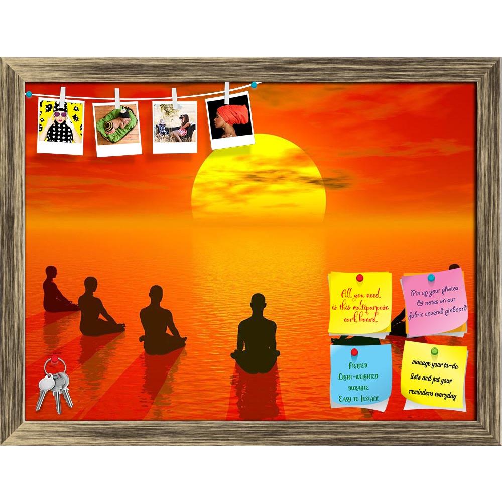 ArtzFolio Lotus Position Meditation Printed Bulletin Board Notice Pin Board Soft Board | Framed-Bulletin Boards Framed-AZSAO16464723BLB_FR_L-Image Code 5001771 Vishnu Image Folio Pvt Ltd, IC 5001771, ArtzFolio, Bulletin Boards Framed, Traditional, Digital Art, lotus, position, meditation, printed, bulletin, board, notice, pin, soft, framed, human, sitting, meditating, front, sun, beautiful, sunset, pin up board, push pin board, extra large cork board, big pin board, notice board, small bulletin board, cork 