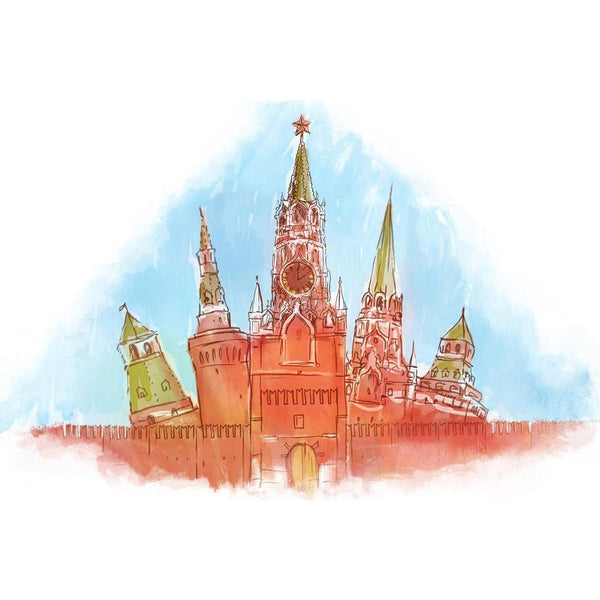 Russia Moscow Kremlin Watercolor Unframed Paper Poster-Paper Posters Unframed-POS_UN-IC 5001779 IC 5001779, Architecture, Art and Paintings, Automobiles, Black and White, Hand Drawn, Illustrations, Landmarks, Marble and Stone, Places, Russian, Signs and Symbols, Symbols, Transportation, Travel, Urban, Vehicles, Watercolour, White, russia, moscow, kremlin, watercolor, unframed, paper, wall, poster, art, background, brick, building, capitol, center, clip, clock, construction, exterior, famous, hand, drawn, hi