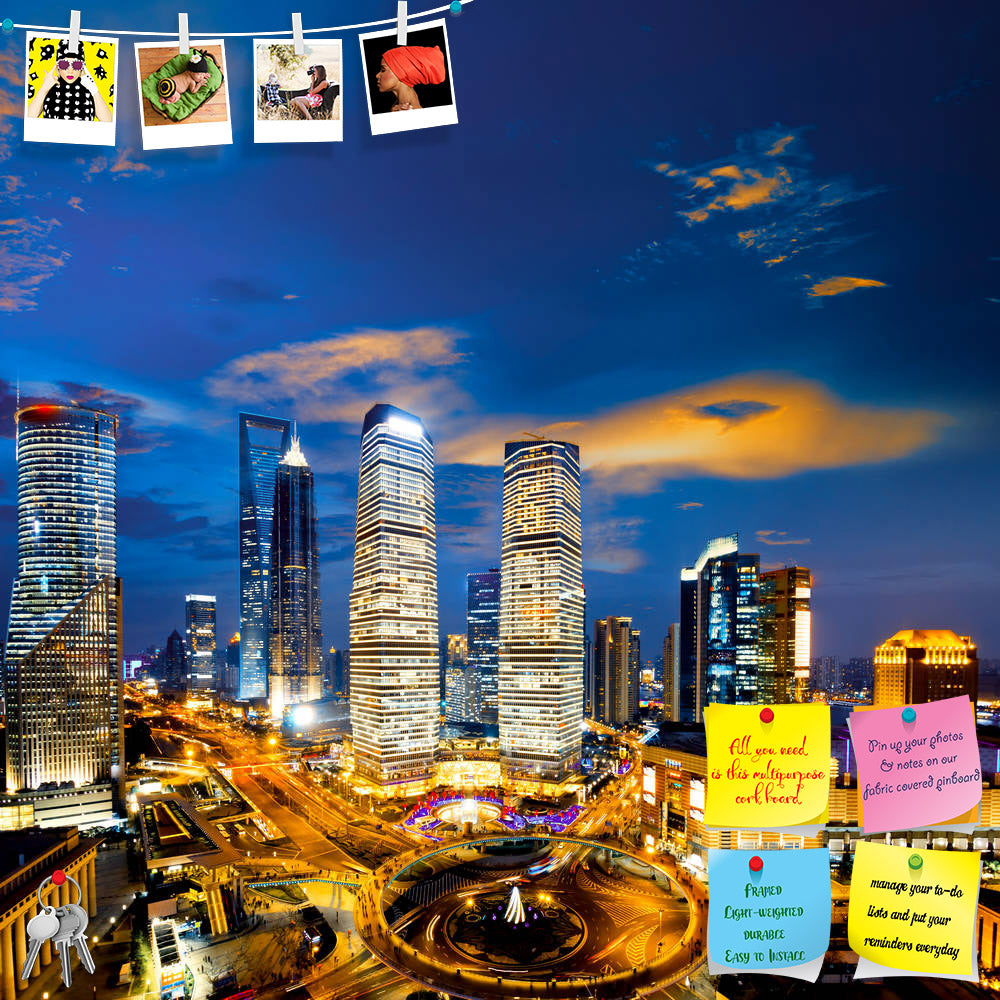 ArtzFolio Shanghai Skyline At Night China Printed Bulletin Board Notice Pin Board Soft Board | Frameless-Bulletin Boards Frameless-AZSAO16535939BLB_FL_L-Image Code 5001795 Vishnu Image Folio Pvt Ltd, IC 5001795, ArtzFolio, Bulletin Boards Frameless, Places, Photography, shanghai, skyline, at, night, china, printed, bulletin, board, notice, pin, soft, frameless, night,shanghai,china, asian, culture, building, exterior, built, structure, commercial, dock, high, huangpu, district, river, industrial, ship, ligh