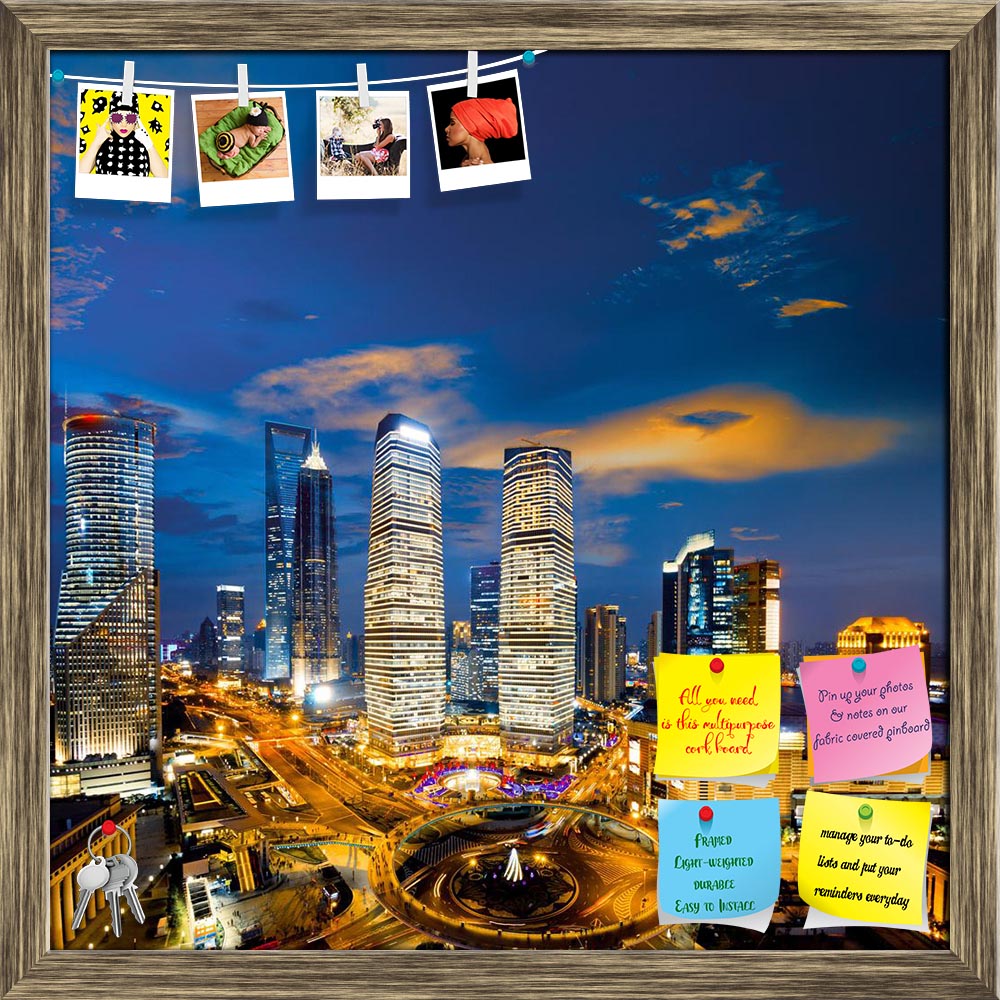 ArtzFolio Shanghai Skyline At Night China Printed Bulletin Board Notice Pin Board Soft Board | Framed-Bulletin Boards Framed-AZSAO16535939BLB_FR_L-Image Code 5001795 Vishnu Image Folio Pvt Ltd, IC 5001795, ArtzFolio, Bulletin Boards Framed, Places, Photography, shanghai, skyline, at, night, china, printed, bulletin, board, notice, pin, soft, framed, night,shanghai,china, asian, culture, building, exterior, built, structure, commercial, dock, high, huangpu, district, river, industrial, ship, lighting, equipm