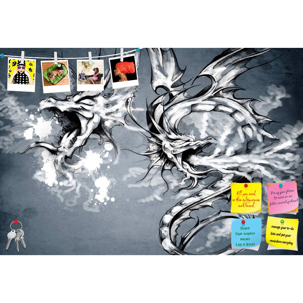 ArtzFolio Two Dragons Printed Bulletin Board Notice Pin Board Soft Board | Frameless-Bulletin Boards Frameless-AZSAO16549664BLB_FL_L-Image Code 5001800 Vishnu Image Folio Pvt Ltd, IC 5001800, ArtzFolio, Bulletin Boards Frameless, Abstract, Animals, Fine Art Reprint, two, dragons, printed, bulletin, board, notice, pin, soft, frameless, fantasy, illustration, pin up board, push pin board, extra large cork board, big pin board, notice board, small bulletin board, cork board, wall notice board, giant cork board