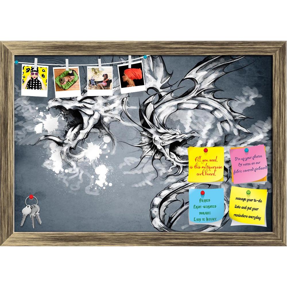 ArtzFolio Two Dragons Printed Bulletin Board Notice Pin Board Soft Board | Framed-Bulletin Boards Framed-AZSAO16549664BLB_FR_L-Image Code 5001800 Vishnu Image Folio Pvt Ltd, IC 5001800, ArtzFolio, Bulletin Boards Framed, Abstract, Animals, Fine Art Reprint, two, dragons, printed, bulletin, board, notice, pin, soft, framed, fantasy, illustration, pin up board, push pin board, extra large cork board, big pin board, notice board, small bulletin board, cork board, wall notice board, giant cork board, bulletin b