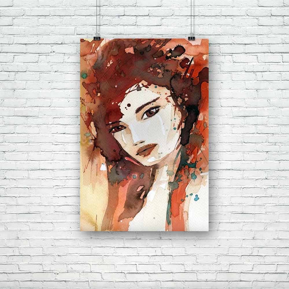 Portrait Of A Young Girl Unframed Paper Poster-Paper Posters Unframed-POS_UN-IC 5001816 IC 5001816, Abstract Expressionism, Abstracts, Art and Paintings, Fantasy, Illustrations, Individuals, Paintings, Portraits, Semi Abstract, Watercolour, portrait, of, a, young, girl, unframed, paper, poster, watercolor, abstract, art, beautiful, childish, face, eyes, fabulous, fairytale, fragile, illustration, interesting, mouth, nose, original, painted, painting, picture, red, story, texture, woman, artzfolio, posters, 
