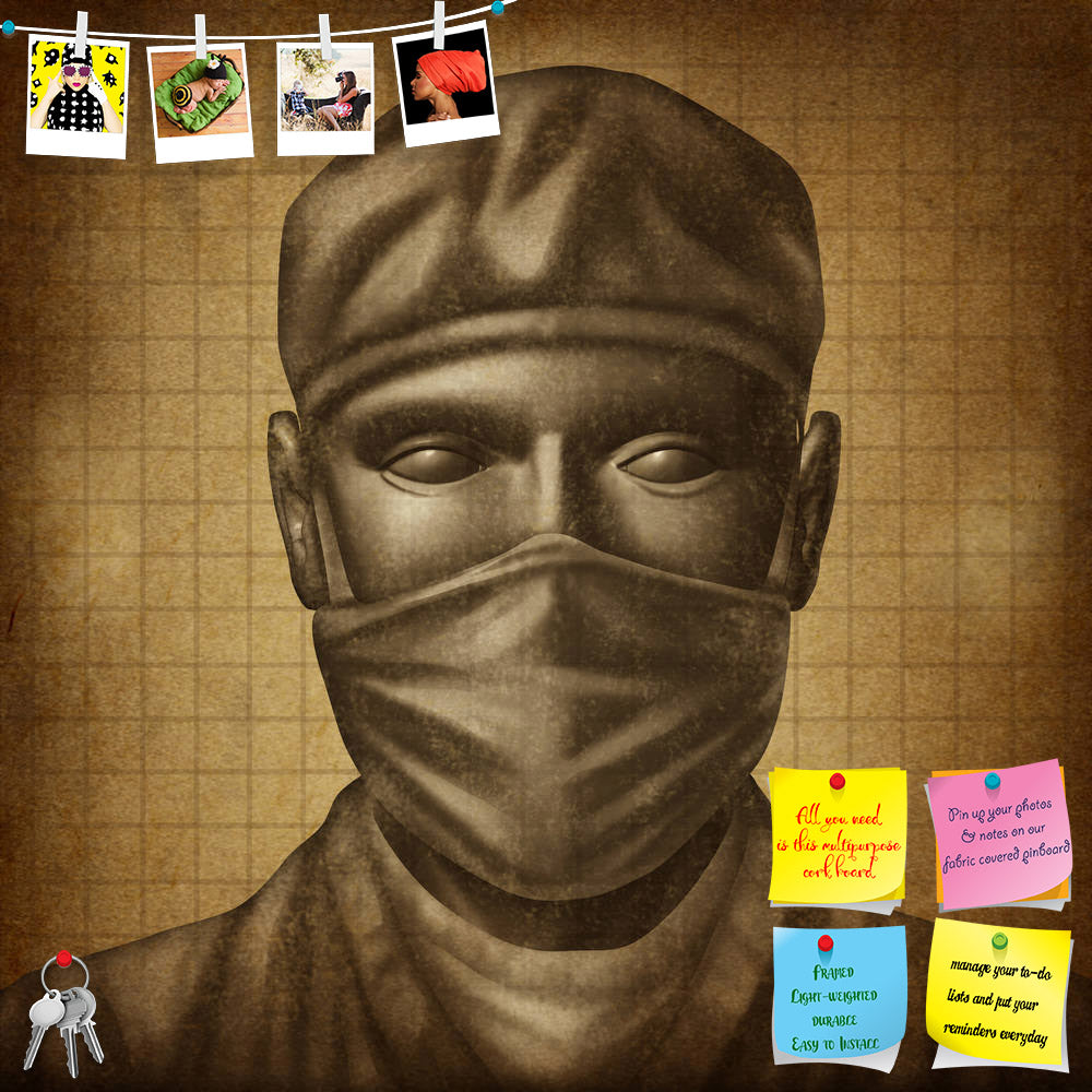ArtzFolio Doctor With A Surgical Mask Printed Bulletin Board Notice Pin Board Soft Board | Frameless-Bulletin Boards Frameless-AZSAO16689649BLB_FL_L-Image Code 5001824 Vishnu Image Folio Pvt Ltd, IC 5001824, ArtzFolio, Bulletin Boards Frameless, Portraits, Digital Art, doctor, with, a, surgical, mask, printed, bulletin, board, notice, pin, soft, frameless, old, grunge, texture, as, health, care, concept, medical, emergency, surgery, physician, specialist, hospital, services, pin up board, push pin board, ex