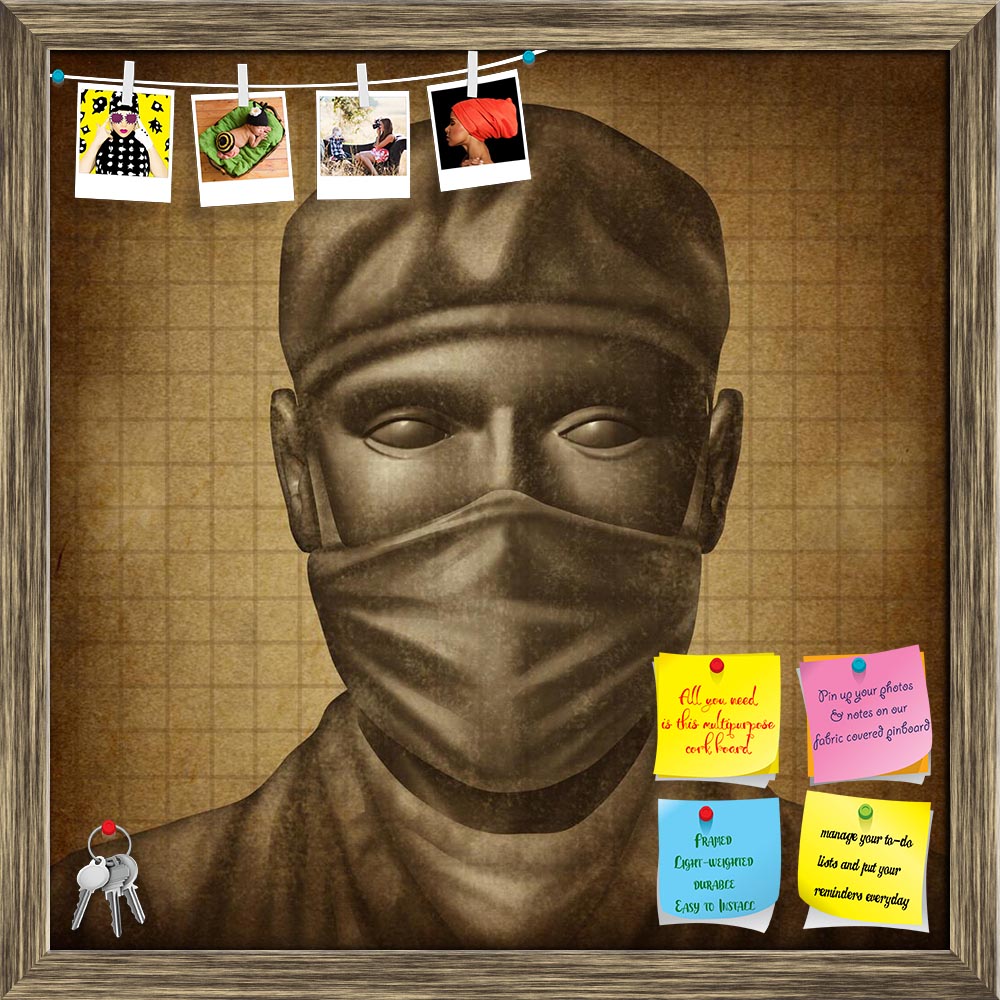 ArtzFolio Doctor With A Surgical Mask Printed Bulletin Board Notice Pin Board Soft Board | Framed-Bulletin Boards Framed-AZSAO16689649BLB_FR_L-Image Code 5001824 Vishnu Image Folio Pvt Ltd, IC 5001824, ArtzFolio, Bulletin Boards Framed, Portraits, Digital Art, doctor, with, a, surgical, mask, printed, bulletin, board, notice, pin, soft, framed, old, grunge, texture, as, health, care, concept, medical, emergency, surgery, physician, specialist, hospital, services, pin up board, push pin board, extra large co