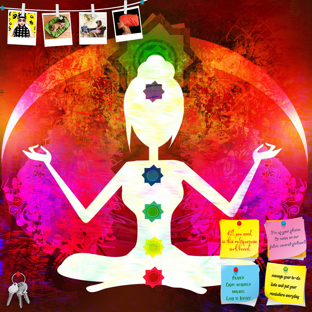ArtzFolio Yoga Lotus Pose D1 Printed Bulletin Board Notice Pin Board Soft Board | Frameless-Bulletin Boards Frameless-AZSAO16719243BLB_FL_L-Image Code 5001831 Vishnu Image Folio Pvt Ltd, IC 5001831, ArtzFolio, Bulletin Boards Frameless, Traditional, Digital Art, yoga, lotus, pose, d1, printed, bulletin, board, notice, pin, soft, frameless, padmasana, colored, chakra, points, pin up board, push pin board, extra large cork board, big pin board, notice board, small bulletin board, cork board, wall notice board