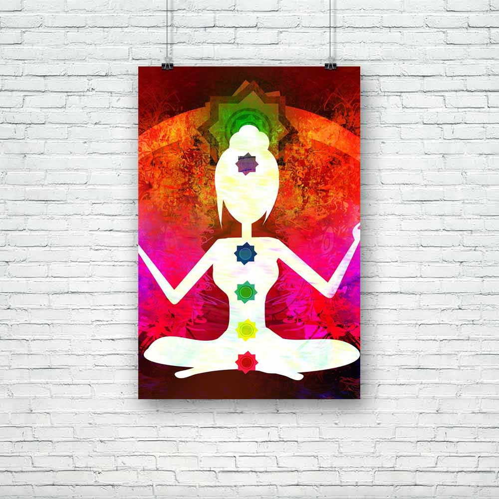 Yoga Lotus Pose D1 Unframed Paper Poster-Paper Posters Unframed-POS_UN-IC 5001831 IC 5001831, Buddhism, Digital, Digital Art, God Buddha, Graphic, Health, Illustrations, Indian, Nature, People, Religion, Religious, Scenic, Spiritual, Sports, Sunsets, yoga, lotus, pose, d1, unframed, paper, poster, aura, beauty, body, breath, buddha, ease, energy, exercise, female, fit, girl, grass, gym, hand, healing, illustration, india, mat, meditation, mystic, peace, quiet, raster, relax, relaxation, silence, silhouette,