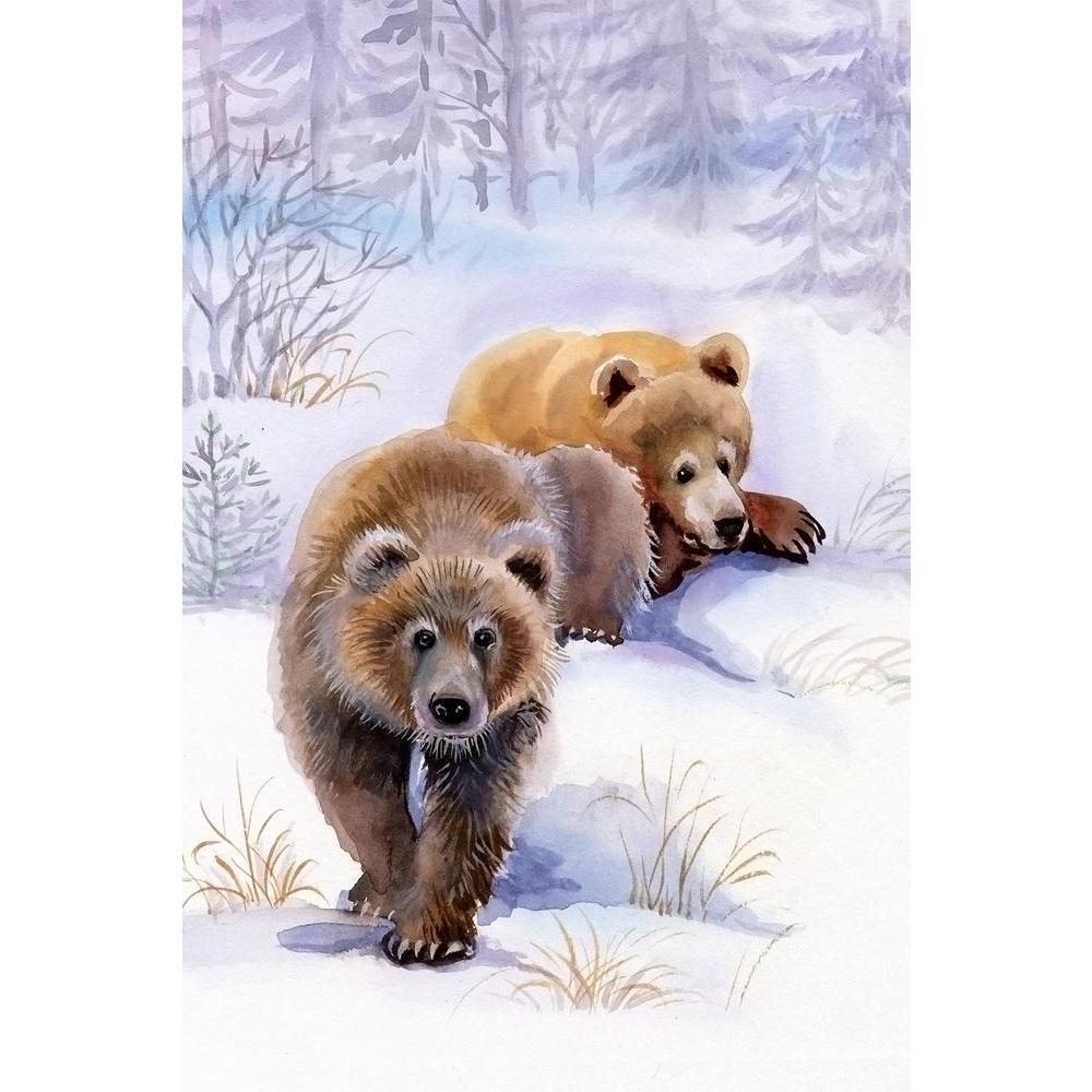 ArtzFolio Brown Bears In The Snow Unframed Paper Poster-Paper Posters Unframed-AZART16724090POS_UN_L-Image Code 5001833 Vishnu Image Folio Pvt Ltd, IC 5001833, ArtzFolio, Paper Posters Unframed, Animals, Fine Art Reprint, brown, bears, in, the, snow, unframed, paper, poster, wall, large, size, for, living, room, home, decoration, big, framed, decor, posters, pitaara, box, modern, art, with, frame, bedroom, amazonbasics, door, drawing, small, decorative, office, reception, multiple, friends, images, reprints