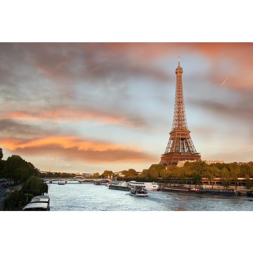 Eiffel Tower Paris France Canvas Painting Synthetic Frame-Paintings MDF Framing-AFF_FR-IC 5001834 IC 5001834, Ancient, Architecture, Automobiles, Boats, Cities, City Views, French, Landmarks, Landscapes, Nature, Nautical, Places, Scenic, Signs and Symbols, Skylines, Space, Sports, Sunrises, Sunsets, Symbols, Transportation, Travel, Urban, Vintage, Metallic, eiffel, tower, paris, france, canvas, painting, synthetic, frame, beautiful, blue, boat, bridge, building, capital, city, cityscape, construction, cruis