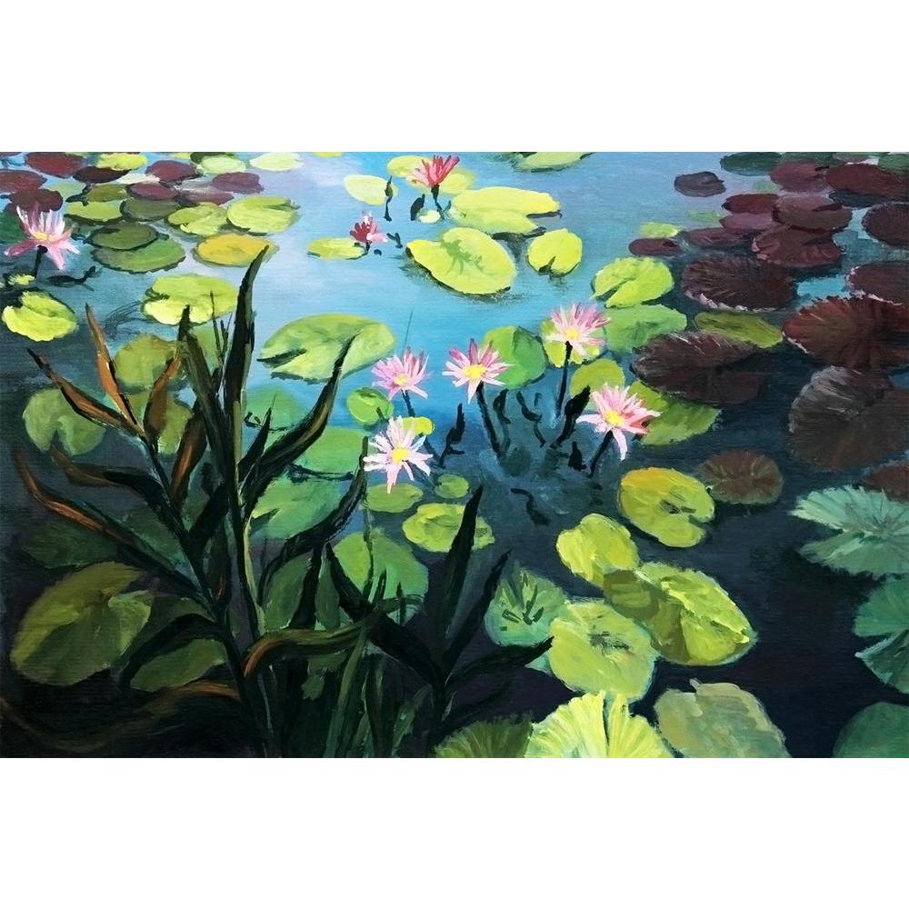 ArtzFolio Colorful Pond With Beautiful Lotus Flowers Unframed Paper Poster-Paper Posters Unframed-AZART16763227POS_UN_L-Image Code 5001836 Vishnu Image Folio Pvt Ltd, IC 5001836, ArtzFolio, Paper Posters Unframed, Floral, Fine Art Reprint, colorful, pond, with, beautiful, lotus, flowers, unframed, paper, poster, sky, reflection, water, surface, painted, canvas, me, kiril, stanchev, wall poster large size, wall poster for living room, poster for home decoration, paper poster, big size room poster, framed wal