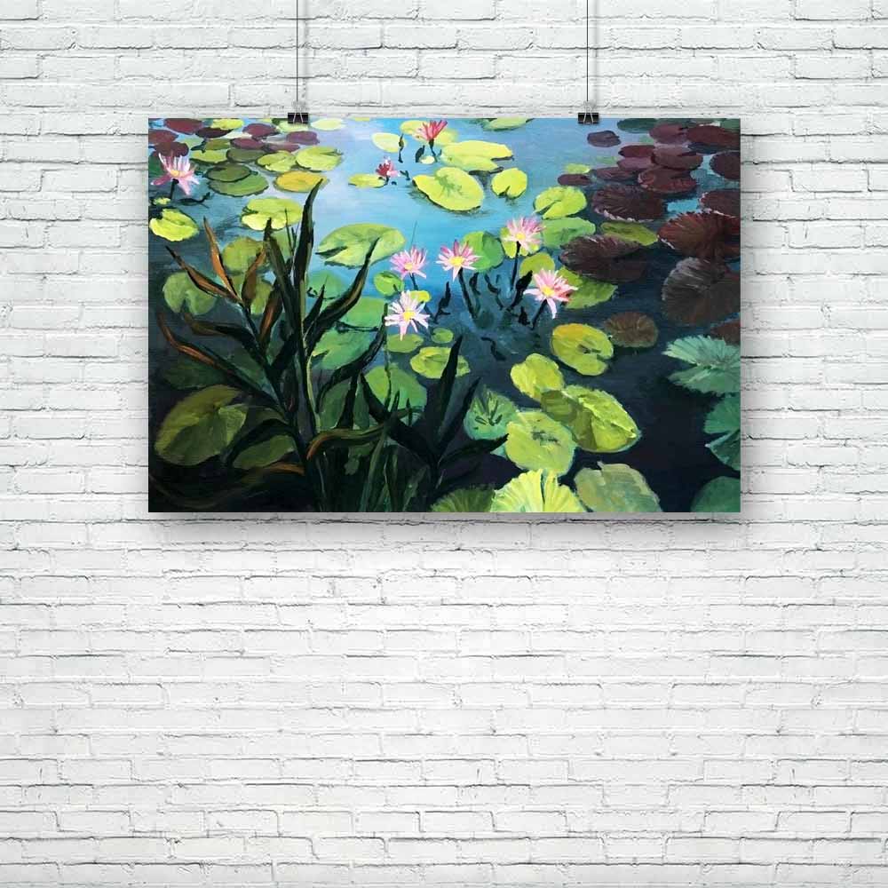 Colorful Pond With Beautiful Lotus Unframed Paper Poster-Paper Posters Unframed-POS_UN-IC 5001836 IC 5001836, Art and Paintings, Botanical, Drawing, Fine Art Reprint, Floral, Flowers, Illustrations, Landscapes, Nature, Paintings, Scenic, Seasons, colorful, pond, with, beautiful, lotus, unframed, paper, poster, oil, painting, landscape, water, lily, artwork, bloom, blooming, blossom, canvas, fine, art, float, floating, flora, flower, garden, green, illustration, image, lake, leaf, natural, park, petal, pictu