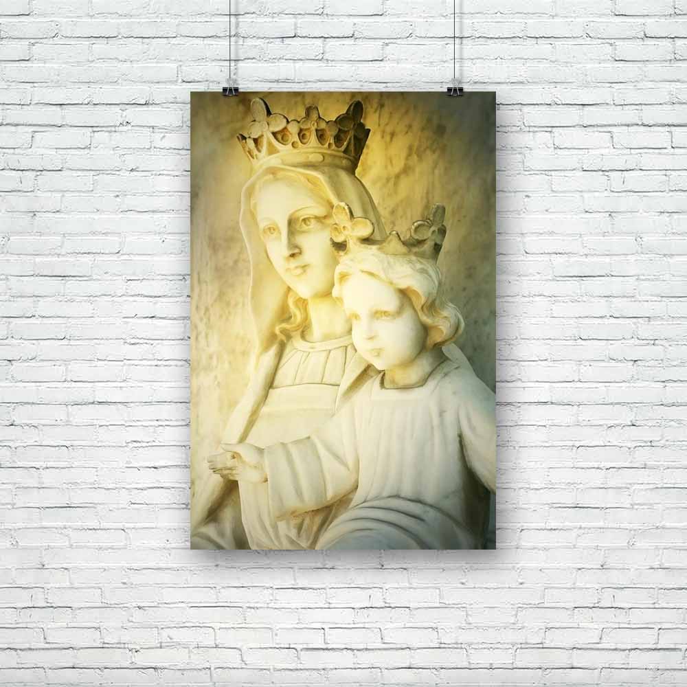 Virgin Mary & Baby Jesus Unframed Paper Poster-Paper Posters Unframed-POS_UN-IC 5001841 IC 5001841, Baby, Children, Christianity, Jesus, Kids, Marble, Marble and Stone, Mother Mary, Religion, Religious, Spiritual, virgin, mary, unframed, paper, poster, antique, architectonic, background, beautiful, catholic, catholicism, christian, christmas, close, up, crown, detail, devotion, eastern, elegance, elegant, face, faith, filtered, golden, horizontal, isolated, light, old, protestant, sculpture, shadow, spiritu