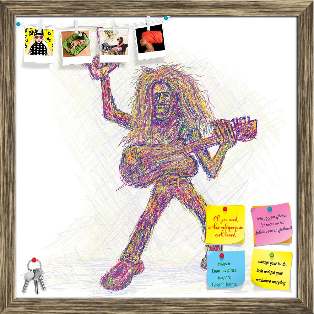 ArtzFolio Rockstar Playing Guitar Printed Bulletin Board Notice Pin Board Soft Board | Framed-Bulletin Boards Framed-AZSAO16842125BLB_FR_L-Image Code 5001845 Vishnu Image Folio Pvt Ltd, IC 5001845, ArtzFolio, Bulletin Boards Framed, Music & Dance, Digital Art, rockstar, playing, guitar, printed, bulletin, board, notice, pin, soft, framed, artistic, colorful, rendition, pin up board, push pin board, extra large cork board, big pin board, notice board, small bulletin board, cork board, wall notice board, gian