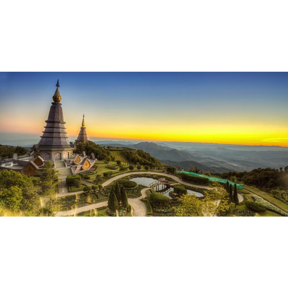 Two Pagoda At Doi Inthanon, Chiangmai, Thailand Canvas Painting Synthetic Frame-Paintings MDF Framing-AFF_FR-IC 5001868 IC 5001868, Ancient, Architecture, Art and Paintings, Asian, Automobiles, Birds, Botanical, Buddhism, Culture, Ethnic, Floral, Flowers, God Buddha, Historical, Landscapes, Medieval, Mountains, Nature, Religion, Religious, Scenic, Signs, Signs and Symbols, Space, Sunsets, Traditional, Transportation, Travel, Tribal, Vehicles, Vintage, World Culture, two, pagoda, at, doi, inthanon, chiangmai
