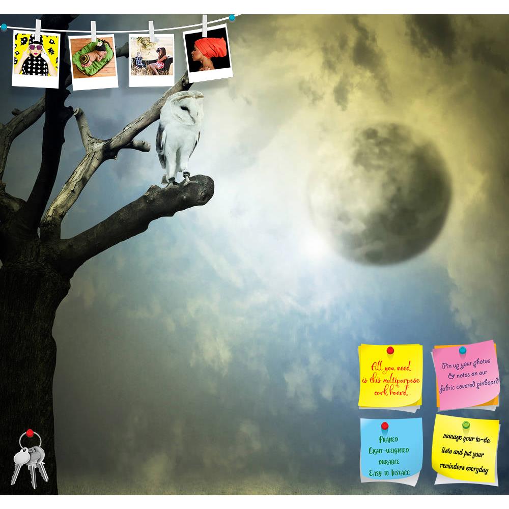 ArtzFolio Barn Owl On A Tree Printed Bulletin Board Notice Pin Board Soft Board | Frameless-Bulletin Boards Frameless-AZSAO17043092BLB_FL_L-Image Code 5001871 Vishnu Image Folio Pvt Ltd, IC 5001871, ArtzFolio, Bulletin Boards Frameless, Birds, Fantasy, Digital Art, barn, owl, on, a, tree, printed, bulletin, board, notice, pin, soft, frameless, beautiful, artistic, background, representing, sky, planets, art, collage, trunk, nocturne, mysterious, mystery, poetic, colorful, planet, light, space, fairy, fantas