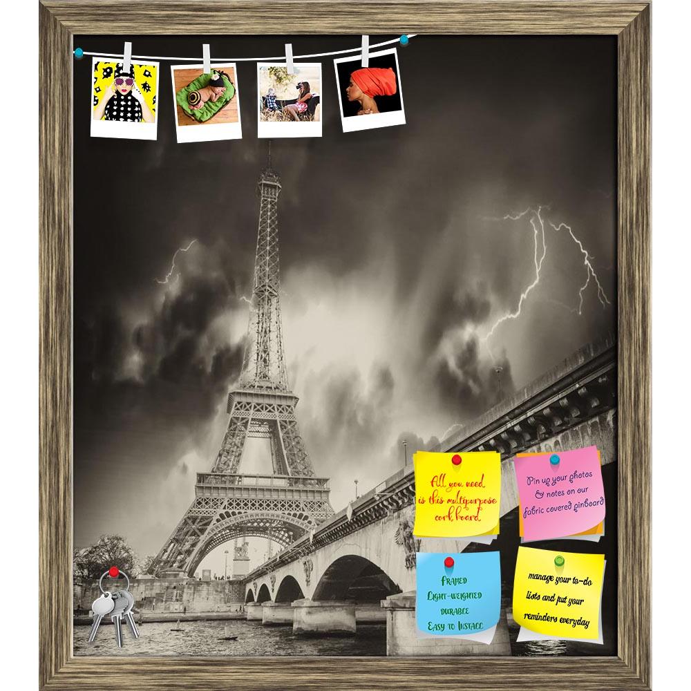 ArtzFolio Storm Above Eiffel Tower Paris Printed Bulletin Board Notice Pin Board Soft Board | Framed-Bulletin Boards Framed-AZSAO17125889BLB_FR_L-Image Code 5001884 Vishnu Image Folio Pvt Ltd, IC 5001884, ArtzFolio, Bulletin Boards Framed, Places, Photography, storm, above, eiffel, tower, paris, printed, bulletin, board, notice, pin, soft, framed, pin up board, push pin board, extra large cork board, big pin board, notice board, small bulletin board, cork board, wall notice board, giant cork board, bulletin