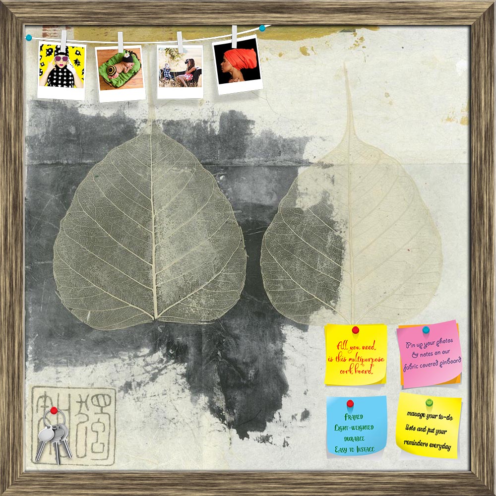 ArtzFolio Wabi Sabi Bodhi Leaf Collage Printed Bulletin Board Notice Pin Board Soft Board | Framed-Bulletin Boards Framed-AZSAO17135370BLB_FR_L-Image Code 5001887 Vishnu Image Folio Pvt Ltd, IC 5001887, ArtzFolio, Bulletin Boards Framed, Floral, Vintage, Fine Art Reprint, wabi, sabi, bodhi, leaf, collage, printed, bulletin, board, notice, pin, soft, framed, wabi-sabi, pin up board, push pin board, extra large cork board, big pin board, notice board, small bulletin board, cork board, wall notice board, giant
