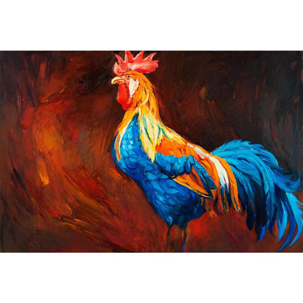 ArtzFolio Blue & Orange Rooster Or Cock Unframed Paper Poster-Paper Posters Unframed-AZART17158718POS_UN_L-Image Code 5001891 Vishnu Image Folio Pvt Ltd, IC 5001891, ArtzFolio, Paper Posters Unframed, Birds, Fine Art Reprint, blue, orange, rooster, or, cock, unframed, paper, poster, wall, large, size, for, living, room, home, decoration, big, framed, decor, posters, pitaara, box, modern, art, with, frame, bedroom, amazonbasics, door, drawing, small, decorative, office, reception, multiple, friends, images, 