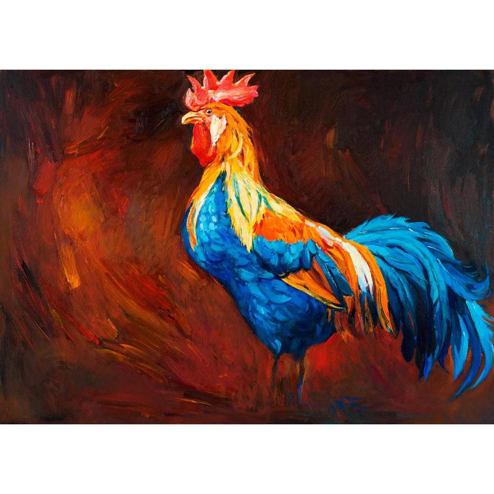 Blue & Orange Rooster Or Cock Canvas Painting Synthetic Frame-Paintings MDF Framing-AFF_FR-IC 5001891 IC 5001891, Ancient, Animals, Animated Cartoons, Art and Paintings, Birds, Caricature, Cartoons, Cuisine, Culture, Digital, Digital Art, Drawing, Ethnic, Food, Food and Beverage, Food and Drink, Graphic, Historical, Illustrations, Impressionism, Medieval, Modern Art, Nature, Paintings, Rural, Scenic, Signs, Signs and Symbols, Symbols, Traditional, Tribal, Vintage, Watercolour, World Culture, blue, orange, r