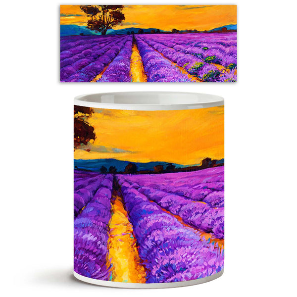 Artwork Of Lavender Fields Ceramic Coffee Tea Mug Inside White-Coffee Mugs-MUG-IC 5001896 IC 5001896, Abstract Expressionism, Abstracts, Art and Paintings, Botanical, Floral, Flowers, Illustrations, Impressionism, Japanese, Landscapes, Modern Art, Nature, Paintings, Rural, Scenic, Seasons, Semi Abstract, Signs, Signs and Symbols, Sunsets, artwork, of, lavender, fields, ceramic, coffee, tea, mug, inside, white, oil, painting, landscape, canvas, field, acrylic, abstract, hokkaido, flower, art, artistic, backg