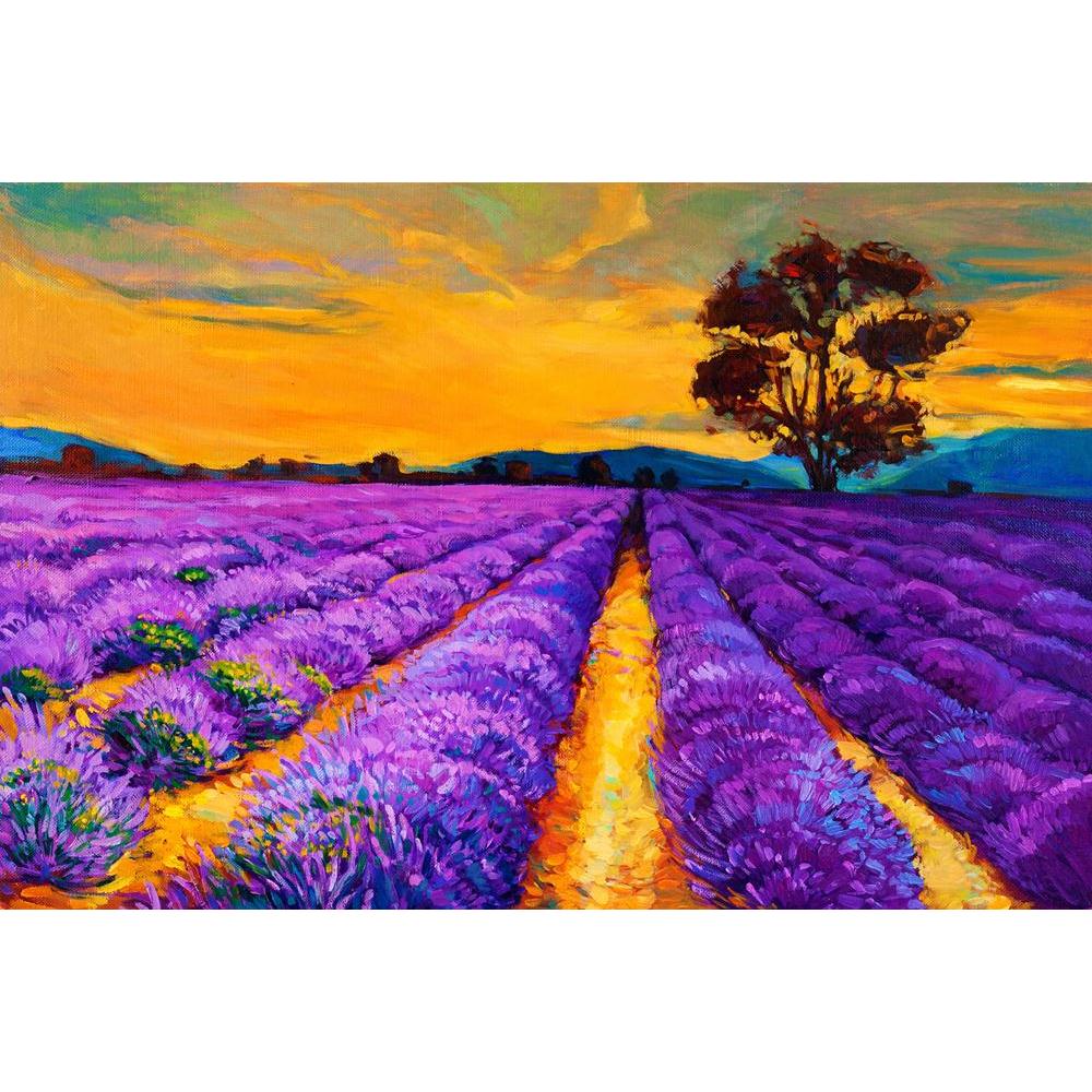 Artwork Of Lavender Fields Canvas Painting Synthetic Frame-Paintings MDF Framing-AFF_FR-IC 5001896 IC 5001896, Abstract Expressionism, Abstracts, Art and Paintings, Botanical, Floral, Flowers, Illustrations, Impressionism, Japanese, Landscapes, Modern Art, Nature, Paintings, Rural, Scenic, Seasons, Semi Abstract, Signs, Signs and Symbols, Sunsets, artwork, of, lavender, fields, canvas, painting, synthetic, frame, oil, landscape, field, acrylic, abstract, hokkaido, flower, art, artistic, background, beautifu