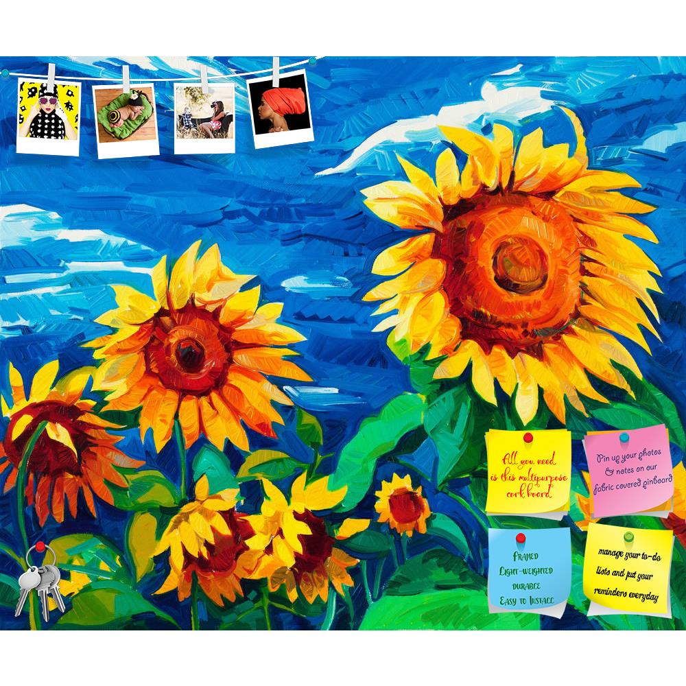 ArtzFolio Sunflowers D3 Printed Bulletin Board Notice Pin Board Soft Board | Frameless-Bulletin Boards Frameless-AZSAO17158726BLB_FL_L-Image Code 5001898 Vishnu Image Folio Pvt Ltd, IC 5001898, ArtzFolio, Bulletin Boards Frameless, Floral, Fine Art Reprint, sunflowers, d3, printed, bulletin, board, notice, pin, soft, frameless, original, oil, painting, canvasmodern, impressionism, pin up board, push pin board, extra large cork board, big pin board, notice board, small bulletin board, cork board, wall notice