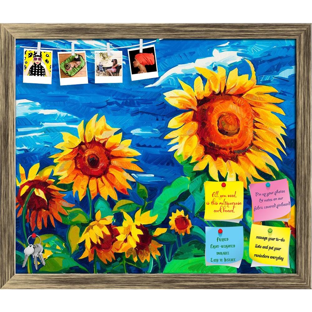 ArtzFolio Sunflowers D3 Printed Bulletin Board Notice Pin Board Soft Board | Framed-Bulletin Boards Framed-AZSAO17158726BLB_FR_L-Image Code 5001898 Vishnu Image Folio Pvt Ltd, IC 5001898, ArtzFolio, Bulletin Boards Framed, Floral, Fine Art Reprint, sunflowers, d3, printed, bulletin, board, notice, pin, soft, framed, original, oil, painting, canvasmodern, impressionism, pin up board, push pin board, extra large cork board, big pin board, notice board, small bulletin board, cork board, wall notice board, gian