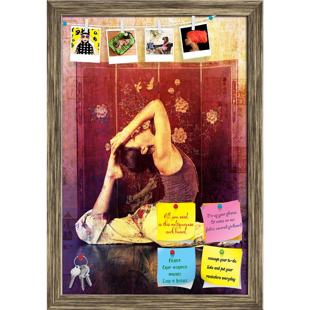 ArtzFolio Woman In Eka Pada Raja Kopatasana In Asian Setting Printed Bulletin Board Notice Pin Board Soft Board | Framed-Bulletin Boards Framed-AZSAO17162523BLB_FR_L-Image Code 5001900 Vishnu Image Folio Pvt Ltd, IC 5001900, ArtzFolio, Bulletin Boards Framed, Traditional, Photography, woman, in, eka, pada, raja, kopatasana, asian, setting, printed, bulletin, board, notice, pin, soft, framed, pin up board, push pin board, extra large cork board, big pin board, notice board, small bulletin board, cork board, 