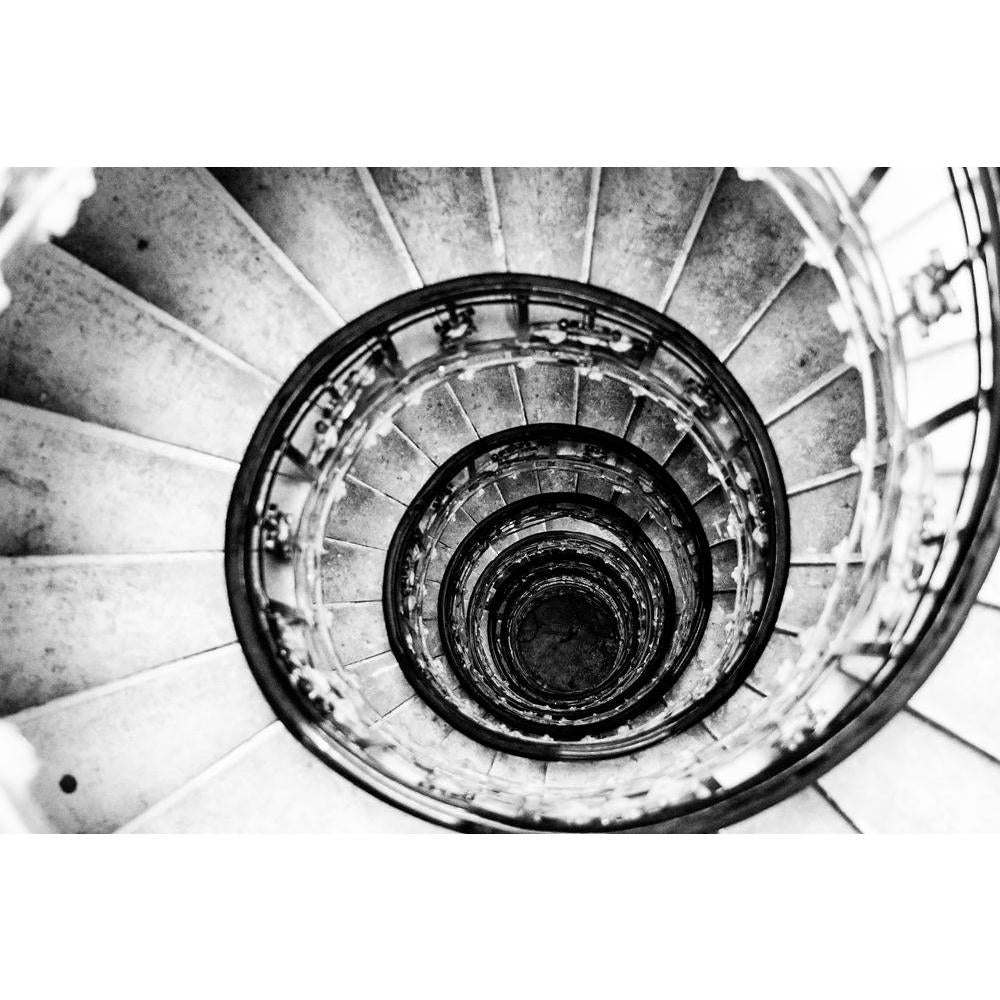 Spiral Staircases Form A Spiral Canvas Painting Synthetic Frame-Paintings MDF Framing-AFF_FR-IC 5001901 IC 5001901, Abstract Expressionism, Abstracts, Black and White, Circle, Conceptual, Geometric, Geometric Abstraction, Mountains, Semi Abstract, White, spiral, staircases, form, a, canvas, painting, synthetic, frame, hypnosis, psychedelic, abstract, background, black, and, downhill, geometry, hypnotic, illusion, image, mind, mystery, round, shape, stairs, uphill, artzfolio, wall decor for living room, wall