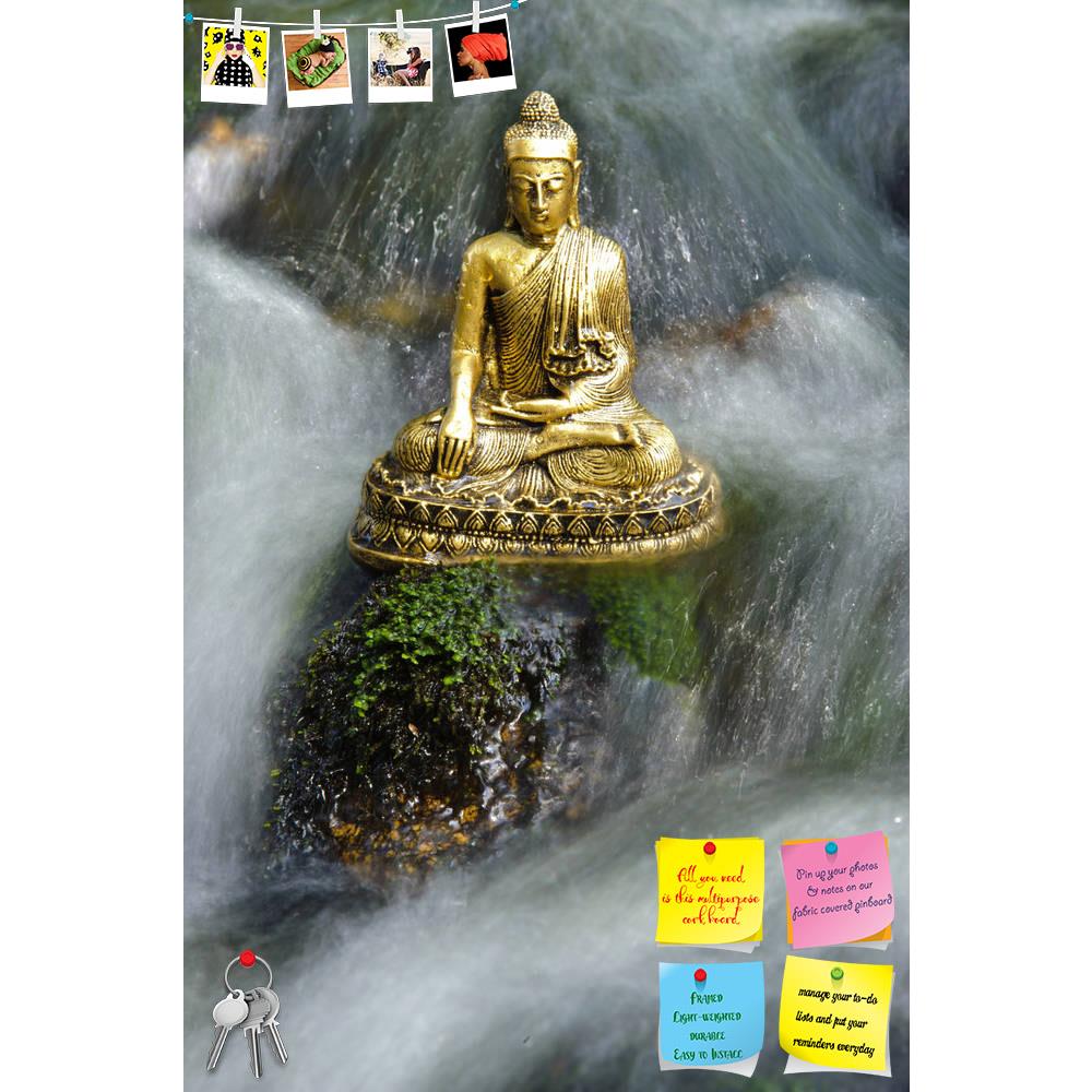 ArtzFolio Buddha Figure Printed Bulletin Board Notice Pin Board Soft Board | Frameless-Bulletin Boards Frameless-AZSAO17227219BLB_FL_L-Image Code 5001907 Vishnu Image Folio Pvt Ltd, IC 5001907, ArtzFolio, Bulletin Boards Frameless, Religious, Photography, buddha, figure, printed, bulletin, board, notice, pin, soft, frameless, sitting, water, cascade, pin up board, push pin board, extra large cork board, big pin board, notice board, small bulletin board, cork board, wall notice board, giant cork board, bulle