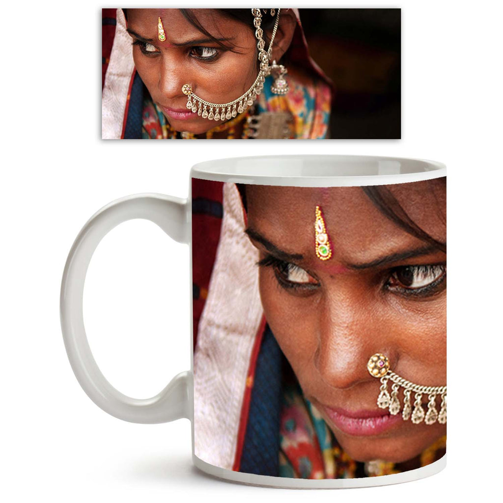 ArtzFolio Traditional Indian Woman In Sari D1 Ceramic Coffee Tea Mug Inside White-Coffee Mugs-AZKIT17288041MUG_L-Image Code 5001916 Vishnu Image Folio Pvt Ltd, IC 5001916, ArtzFolio, Coffee Mugs, Portraits, Traditional, Photography, indian, woman, in, sari, d1, ceramic, coffee, tea, mug, inside, white, portrait, costume, covered, her, face, veil, india, coffee mugs with logo, promotional mugs, bulk coffee mug, office mugs, amazonbasics, custom coffee mugs, custom ceramic mugs, 11ounce ceramic coffee mug, co