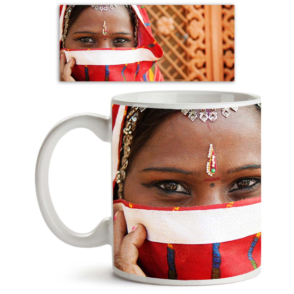 ArtzFolio Traditional Indian Woman In Sari D2 Ceramic Coffee Tea Mug Inside White-Coffee Mugs-AZKIT17288048MUG_L-Image Code 5001917 Vishnu Image Folio Pvt Ltd, IC 5001917, ArtzFolio, Coffee Mugs, Portraits, Traditional, Photography, indian, woman, in, sari, d2, ceramic, coffee, tea, mug, inside, white, costume, covered, her, face, veil, india, coffee mugs with logo, promotional mugs, bulk coffee mug, office mugs, amazonbasics, custom coffee mugs, custom ceramic mugs, 11ounce ceramic coffee mug, coffee cup g