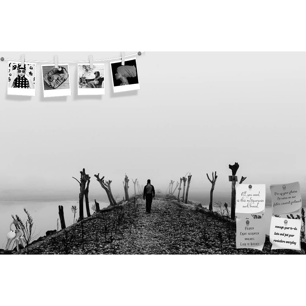 ArtzFolio Man Walking In A Thick Fog Printed Bulletin Board Notice Pin Board Soft Board | Frameless-Bulletin Boards Frameless-AZSAO17311153BLB_FL_L-Image Code 5001922 Vishnu Image Folio Pvt Ltd, IC 5001922, ArtzFolio, Bulletin Boards Frameless, Landscapes, Photography, man, walking, in, a, thick, fog, printed, bulletin, board, notice, pin, soft, frameless, wild, desolate, landscape, black, white, mist, mood, nature, spring, dawn, lake, alone, water, autumn, lonely, outdoor, ocean, silence, fall, dark, peace